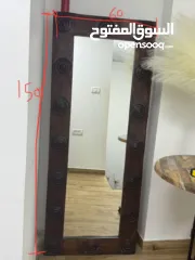  11 مكتب رسبشن مع خزانة دفات مرايا جانبية بحالة ممتازة