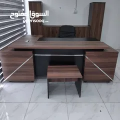  7 مكتب اداري 160*80 مع جانبية وطاولة وسط تفصيل خشب مستورد بسعر المنصع واعلى جودة وأقل الاسعار