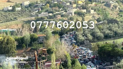  12 قطعة ارض مطلة ومرتفعه مساحة 4 دونم اتفي القنية مقابل مطاعم السمك ومنتجع تل الورد