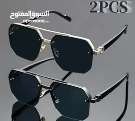  3 2 قطعة نظارات مربعة عصرية للجنسين مع عدسات متدرجة، معدن وأسيتات، مثالية للأسلوب الكاجوال اقوى نوع...