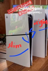  5 بلايستيشن فايف سلم مستعمل مع ايدتين (Playstation 5 slim used) PS5 Slim Cd