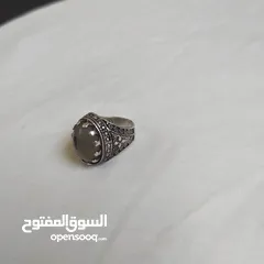  3 خاتم رجالي  عقيق يماني طبيعي أصلي