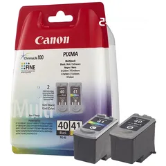  2 Canon PG-40 and CL-41 Ink Cartridge Set Combo