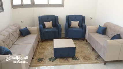  4 أطقم كنبايات جديد  ، متوفر بأي لون بتطلبه