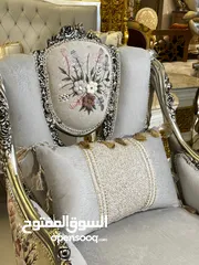  13 طقم كنب New classic فاخر ومميز جداً 7مقاعد مع طربيزة الوسط