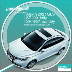  1 Changan Alsvin 2023 GLS for rent - Free delivery for monthly rental
