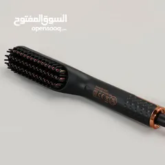  11 مشط اللحيه الحراري فرشاه شعر الراس و اللحية فرشاة مشك حراري تمليس لحية مع زيت مقوي الشعر