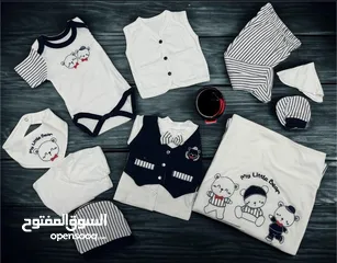  20 التوصيل متاح لكل فلسطين ، طقوم بيبي تركي قطن 100# ، الطقم الواحد بتكون من 10 قطع