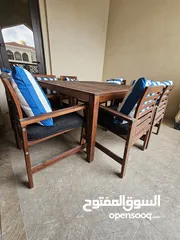  4 Ikea Outdoor table with 8 chairs, very limited usage, almost brand new, 1300AED.