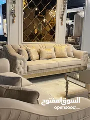  21 غرفه سفره فخمه مصريه حفر يدوي  ملبس ورق الذهب  استيراد مصر