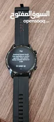  8 ساعة وسماعة huawei الاصليه لون اسود huawei smart watch gt 2 huawei freebuds 4i