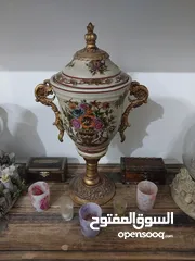  1 فازة وشمعدان