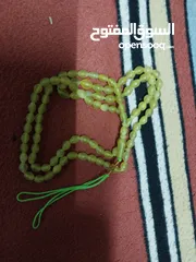  1 مسبحه  باي زهر شاه  مقصود  لون ليموني مميز أفغاني قديم