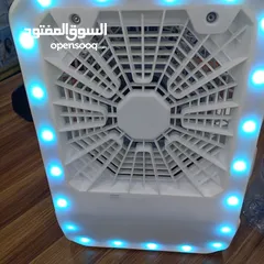  7 مروحه صحراويه  مضيئه محموله بواسطة يد مزوده بخزان ماء و ثلج و عين بخاج تعمل بالشحن الكهربائي الفوري