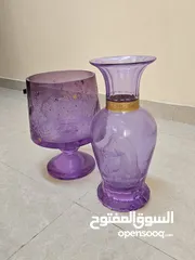  3 crystal glass vase