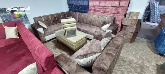  1 اطقم كنب كورنر جديد عدة الوان