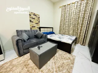  1 للإيجار الشهري شقة استوديو مفروشة بالكامل في عجمان منطقة المويهات
