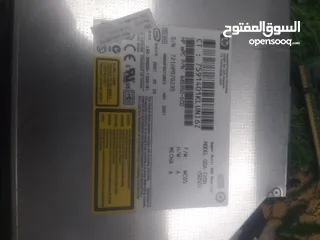  14 قطع قارئ DVD وشاحن ورام وواي فاي وكيبورد وشاشة وسرعة لاب توب وبور سبلاين مزود طاقة لكيس بيع او بدل