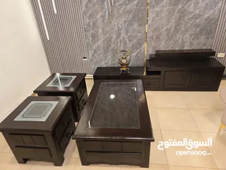  9 طقم طاولات موديل امريكي ج 3قطع تحفة فنيه خشب سويد بسعر مغري جدا