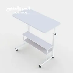  3 طاولة لابتوب بعجلات بارتفاع قابل لتعديل  القياس 40*80*90سم