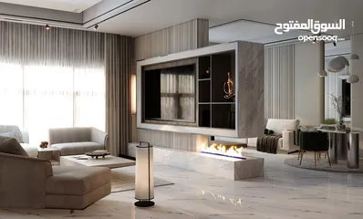 13 شقة فاخرة طابق ارضي مساحة 215 م + ترس 160 م  / دير غبار