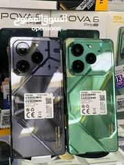  5 جهاز اخو الجديد pova 6 pro 5G رام 24 جيجا 256 مكفول بالشركة اغراضة والكرتونه الأصلية متوفر توصيل