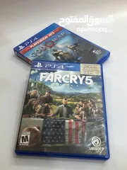  2 اقراص ps4 god of war + farcry