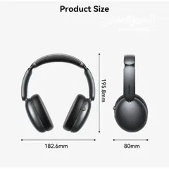  3 سماعات رأس Joyroom JR-JH1 Type-C Hybrid ANC لاسلكية مزدوجة الاتصال بجهازين، لون أسود، قابلة للطي