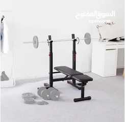  4 Adjustable bench with weights