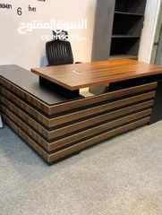  12 مكتب مدير مودرن (اثاث مكتبي -خشب-زجاج ) elegant modern office furniture desk