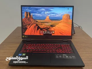  1 لابتوب جيمنج acer nitro 5 جهاز شبة جديد مرتب مع شاحنة الاصلي مواصفات ممتازة ل الالعاب و الشغل مرتب