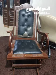  10 كرسي خشب هزاز مع قاعدة قدمين متحركة