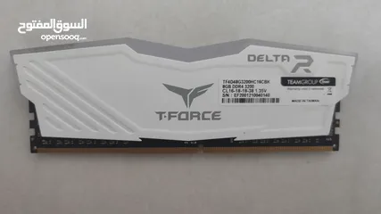  2 رام-رامات حاسبة-حاسبه  رام حاسبة-حاسبه   T-Force Delta 8GB 3200MHz