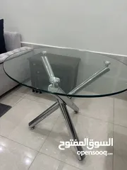  3 طاولة مطبخ من الزجاج المقوى