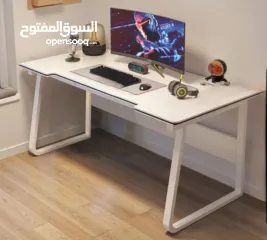  1 مكتب جيمنج و العاب ودراسة وشغل   لون ابيض