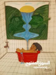  1 لوحات سريالية اصلية بأحجام كبيرة