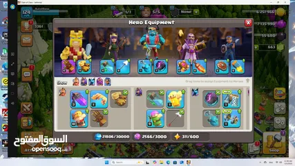  6 حساب كلاش اوف كلانس بيت 17 شبه ماكس مع 3300+ كأس