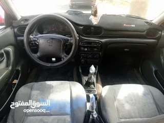  8 هونداي أكسنت لون احمر 1995 اقتصادية جدا بحاله ممتازه مثل اي سياره حديثه مالك ثاني من الحره