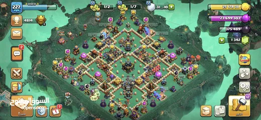  12 قريتين كلاش اوف كلانس للبيع clash of clans