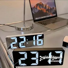 4 ساعة رقمية LED أنيقة مع منبه
