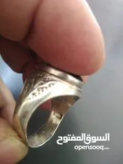  6 خاتم فضة 925 حجر العقيق المصور الطبيعي تشكيل رباني الوزن 11غرام القياس 28 صياغه ايرانية