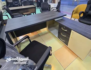  3 مكتب مدير قياس 180سم +جانبية +طاولة هديه مع كل مكتب لامينيت  اثاث مكتبي