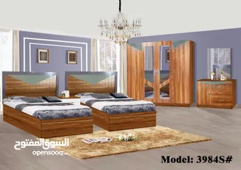  2 غرف نوم 2 سرير شخص ونص شامل التركيب والدوشق مجاني