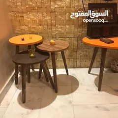  7 طاولات سرفيس 3 قطع ب 15 دينار  الاطقم pvc حراري  مقاوم للمي والرطوبه الخدوش ومكفولين  سارع بالطلب  .