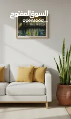  1 لوحة أكريلك ساحرة انعكاس الأشجار على الماء طول .. مستطيلة الحجم .. 40سم في 30سم