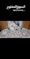  8 أطقم سفرة بورسلان ماركات عالمية .جديد. الوان متعددة وراقية