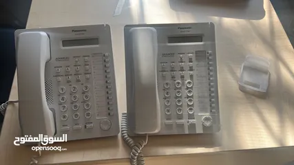  2 عروض على مقاسم  مقسم بناسونيك مستعمل بحالة الجديد، هاتف ارضي Panasonic PBX