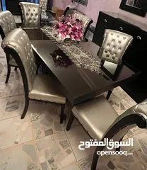  1 غرفة سفرة 8 مقاعد بحال الجديد