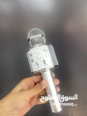  2 مايك  كاريوكي new   متوفر لون زهري +ابيض+اسود +ازرق