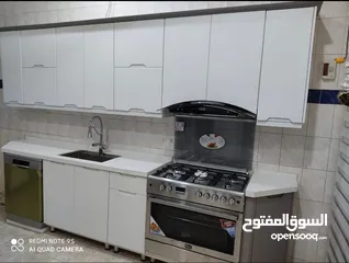  6 مطبخ hdf مع سطح كوارتز